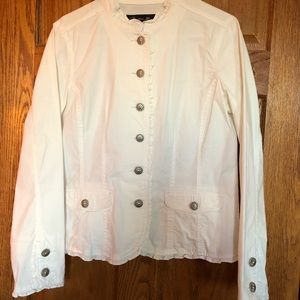 Christiana Zinn cotton white dressy jacket Sz M
